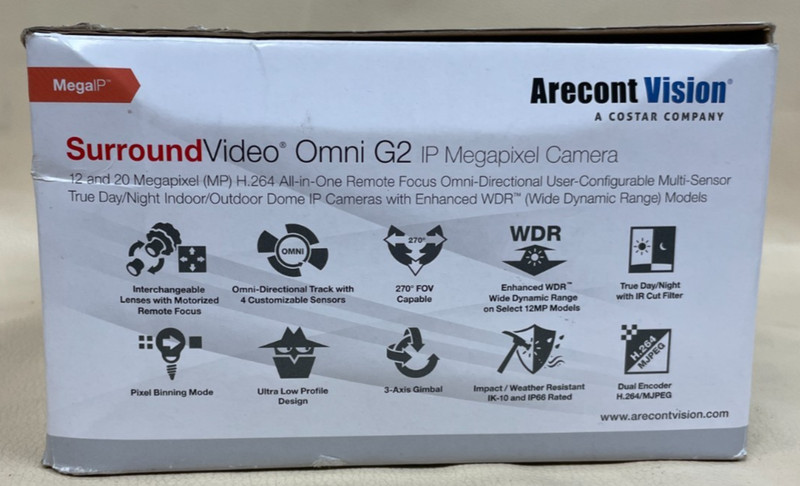 Arecont Vision AV20275DN-08 SurroundVideo Omni G2 20MP Remote Focus gallery