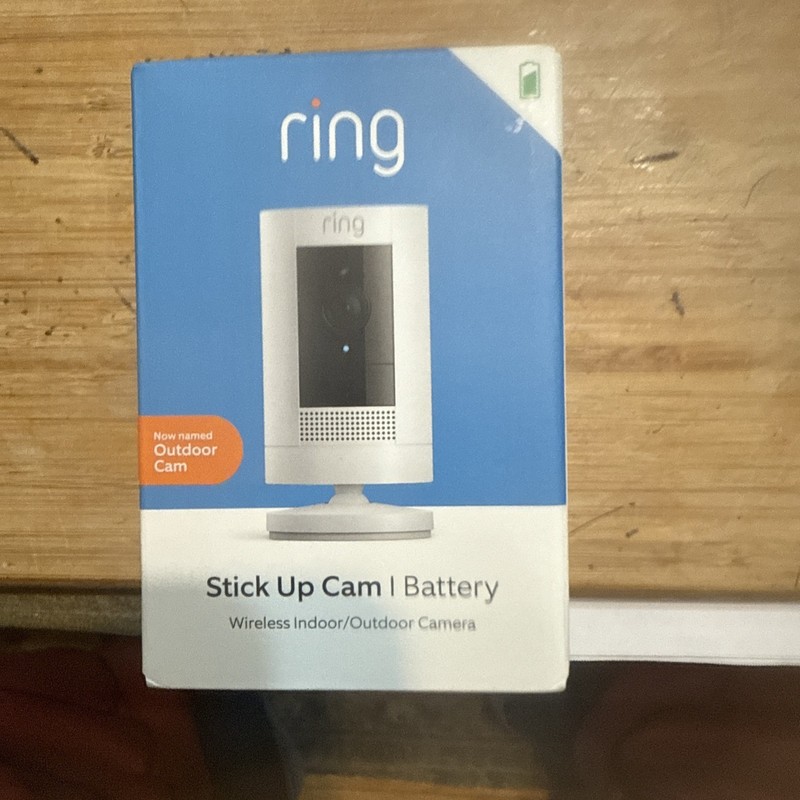 Ring 1080p Wireless Stick Up Security Camera (Battery) – White