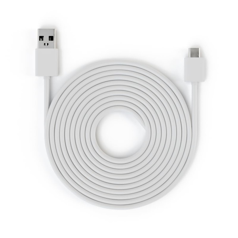 Blink White Three-Meter Indoor Power Cable for Mini 2 and Blink Arc