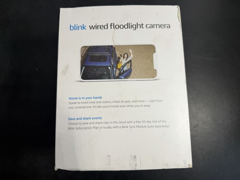 Blink Wired Floodlight Camera Black 2600 Lumens HD Security Camera Open Box gallery