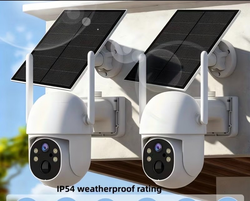 Wireless Solar Camera Wifi Outdoor PIR Human Detect Surveillance Camera 2 PACKS