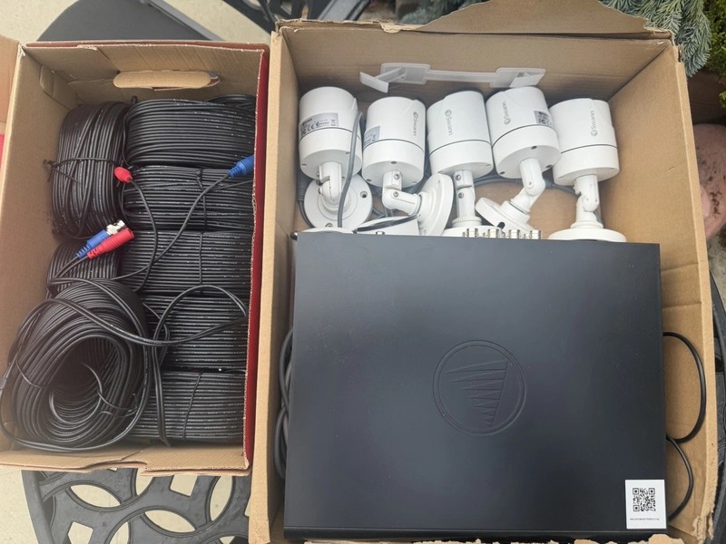 Swann PRO-T855CAM Security Cameras Lot Of 8 With Cables 8 Channel DVR Recorder