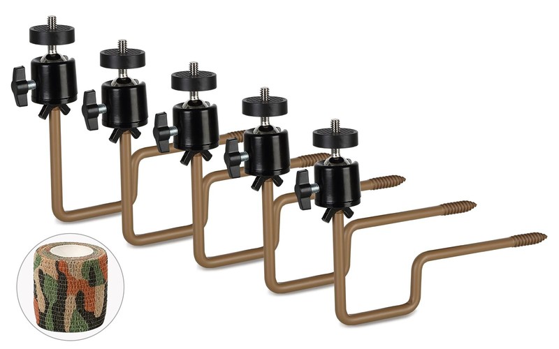 5 Pack Trail Tree Mount, Trail Cameras Holder with 360° Adjustable Head, 1/4 …