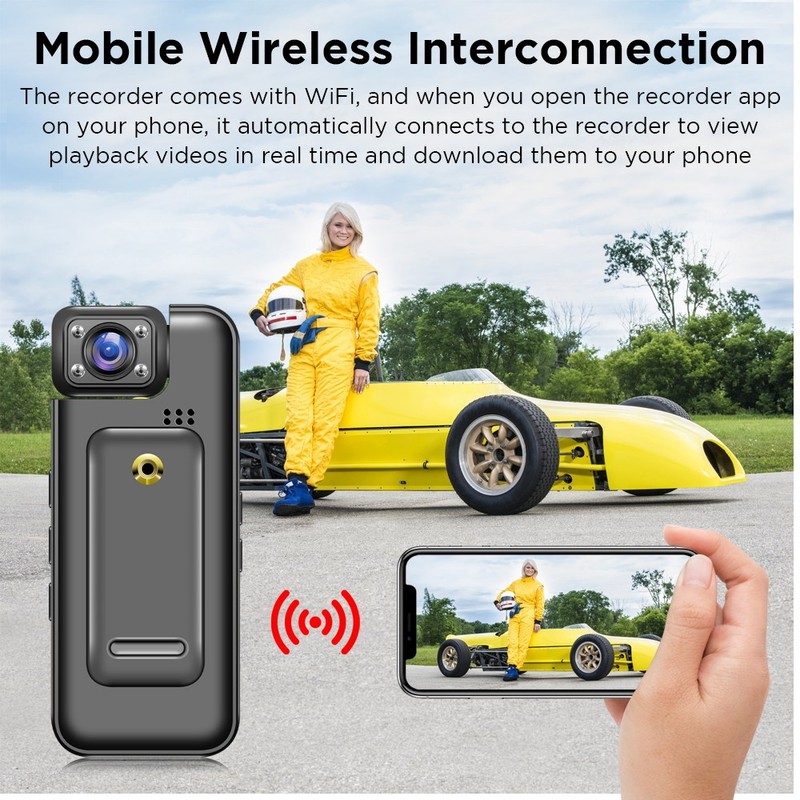 WiFi 4K Camera Camcorder 1080P Body Police Cam Audio Video DVR Night Vision Cam gallery