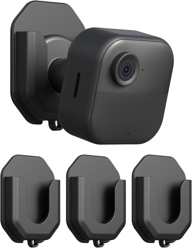 No Screw Mounting Solution for Blink Cameras – 3 Pack Black Wall Brackets gallery