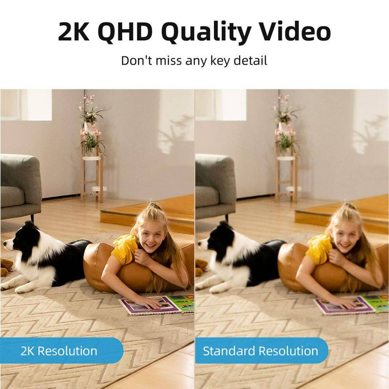 2-Pack 2K HD Indoor Security Camera with 1-Touch Call, Smart Motion Tracking, IR gallery