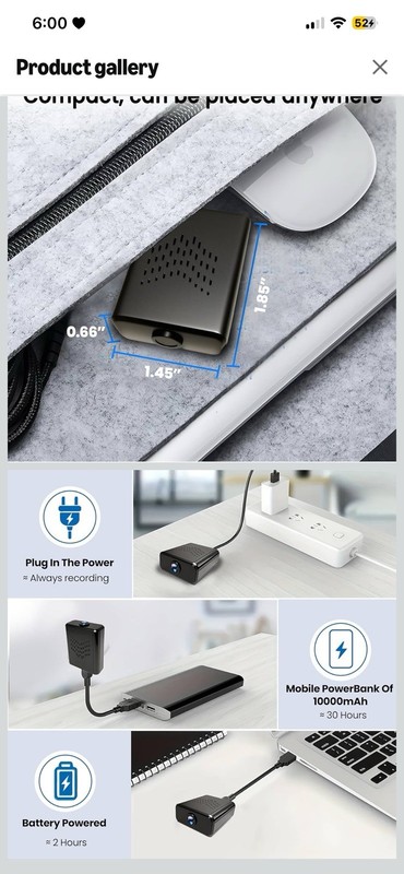 4K Mini WiFi Camera Wireless App Control Night Vision Motion Detection gallery