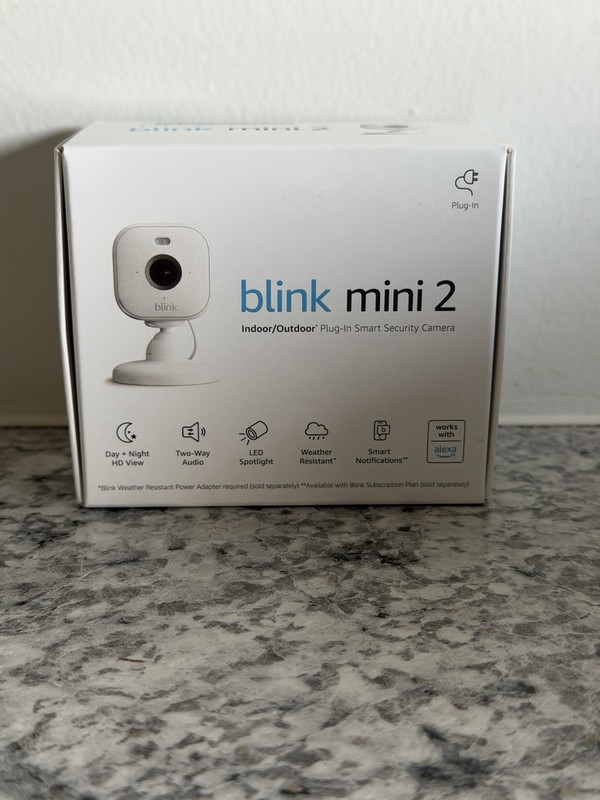 Blink Mini 2 Wired Indoor/Outdoor Smart Security Camera with 1080p HD White gallery