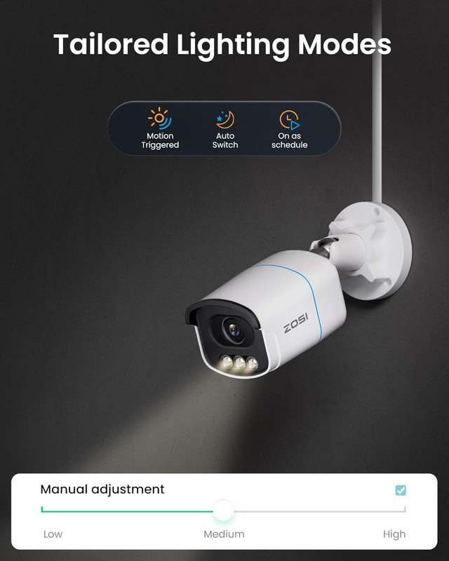 C186 5MP 3K Aurora Lux True Color Night Vision Poe IP Security Camera, Smart Per gallery