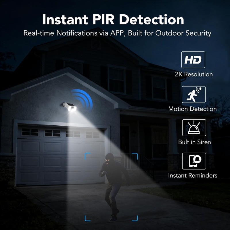 Solar Security Camera 4MP WiFi 2.4/5GHz Outdoor Color Night Vision gallery