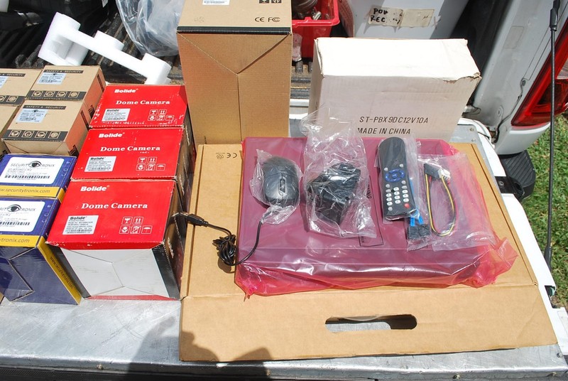 NEW assorted lot 16 CCTV CAMERAS W/power supply & 2 DIGITAL VIDEO RECORDER