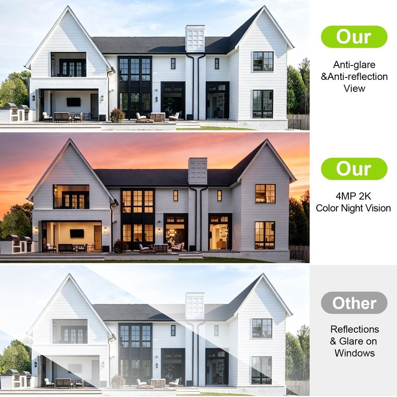 2.4G & 5G Dual Band WiFi 2K 4MP Indoor Security Camera, Easy Install,4 Pack gallery