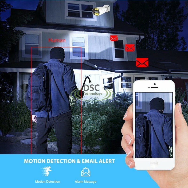 Hikvision Compatible 5MP ColorVu Night Full Color PoE MIC/Speaker Bullet IP Cam gallery