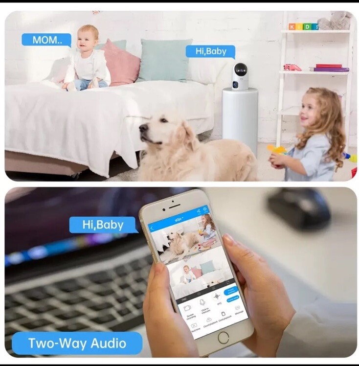 4K PTZ wireless IP camera 5G WiFi Dual lens, 1296p, N.Vision,Track, Motion&Audio gallery