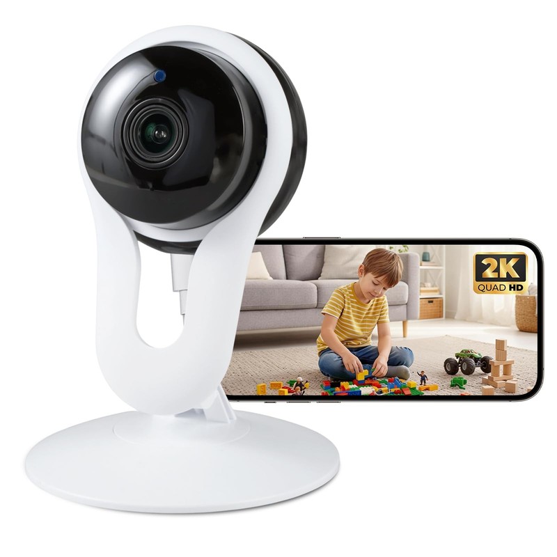 Smart Indoor Pet Camera with Phone App, 2K Home Camera for Dogs, Cats & Famil…