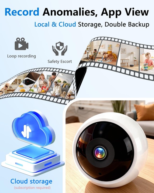 Wireless Outdoor Security Cameras - 2K WiFi, Magnetic, AI Motion Detection, Long gallery