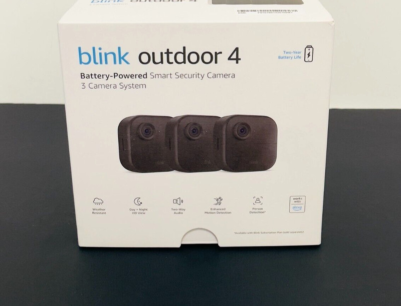 New Blink Outdoor 4 1080p HD Outdoor 3 Camera Security System Battery Powered