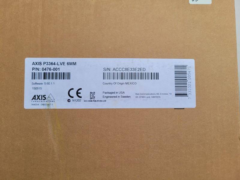 New Axis P3364-LVE 12MM Fixed Dome Network Camera Indoor Outdoor Day Night gallery