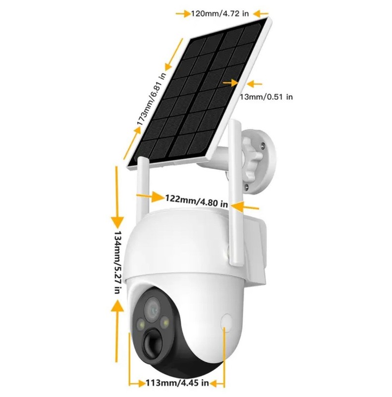 Solar Security Camera - Wireless Outdoor HD Weatherproof IP65, 2-Way Audio gallery