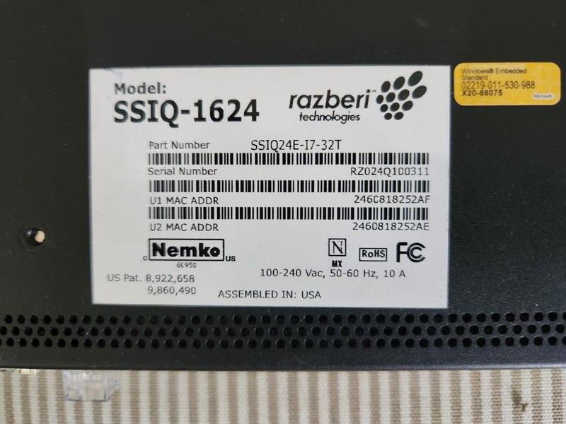 RAZBERI SSIQ24E-I7-32T NVR W POE SWITCH INTELLIGENT SURVEILLANCE SEVERSWITCH gallery