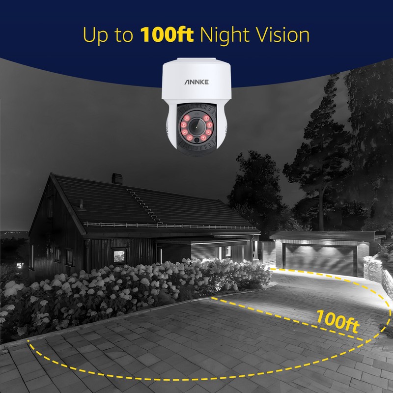 ANNKE HD 1080P Video 350° Pan&Tilt CCTV Security Camera Outdoor 2MP Night Vision gallery