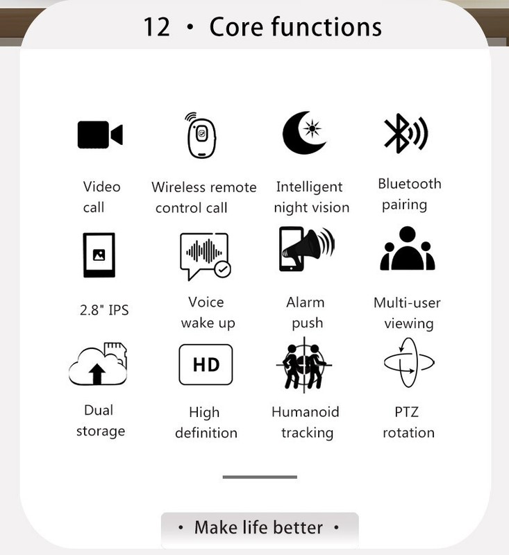 3MP Video Calling Camera With 2.8 Inches Screen for Elder and Baby Mornitor gallery