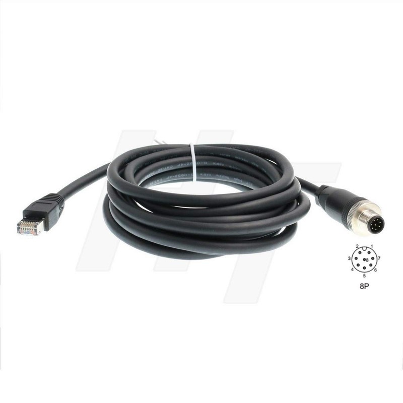 HangTon M12 Ethernet 8 Pole A-Code RJ45 Cat5e Cable for Cognex Industrial Cam... gallery