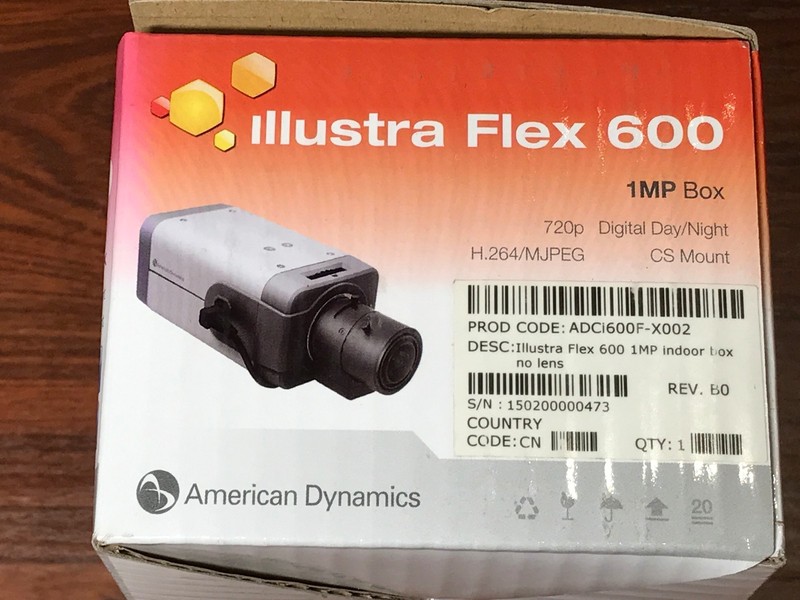 New American Dynamics ADCI600F-X002 Illustra Flex 1MP Box Camera No Lens gallery