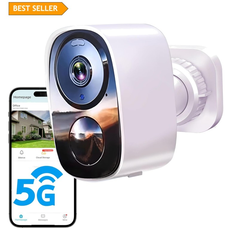Upgraded Waterproof 2K Security Camera with Two-Way Talk and Free Cloud Storage
