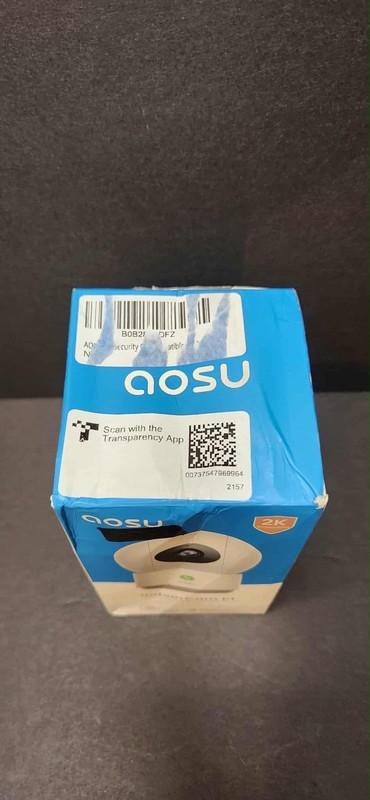 AOSU Indoor Cam P1 Pro Security Camera 2K 360° Pan Tilt - SEALED White Open Box gallery