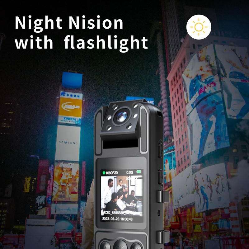 64GB Included, 4K UHD 30FPS Recording,1.4 in Screen Recorder,Body Cameras,Wea... gallery