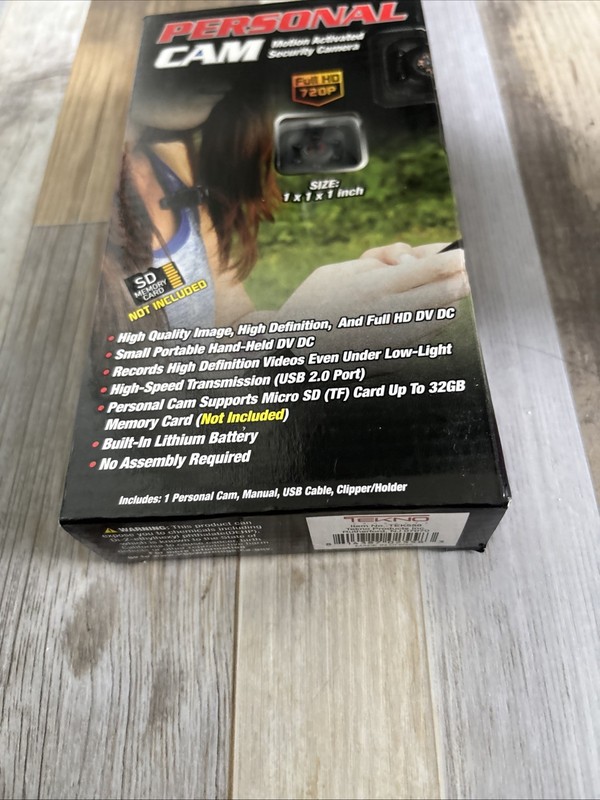 PERSONAL CAM, Cordless Motion Activated Security Camera; 720P HD; Wide Lens; NIB gallery