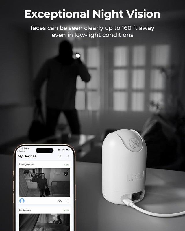 Home Security Camera R4S 4MP(2K) WiFi Camera, 2.4/5GHz Wireless IP Indoor Camera gallery