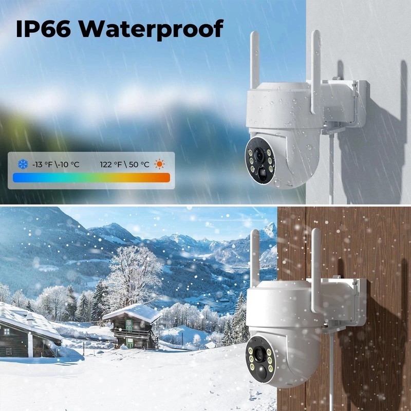 CAMCAMP Solar Security Camera System Wireless 2K Wifi Home Outdoor IP Camera HDD gallery