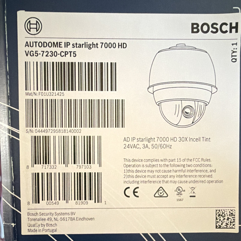 Bosch AUTODOME IP starlight 7000 HD / VG5-7230-CPT5 gallery