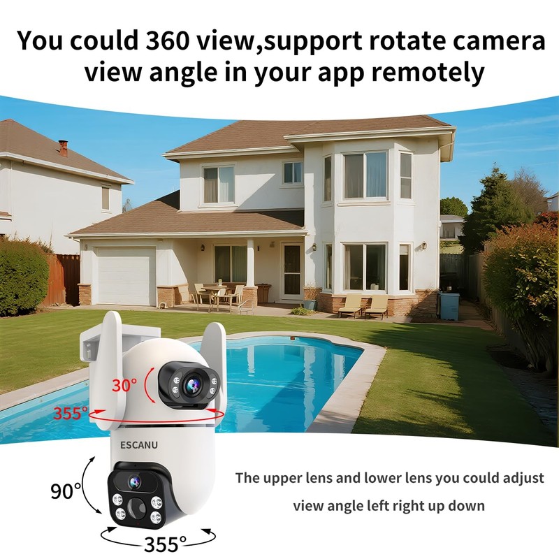 Solar Security Cameras Outdoor Wireless,Cameras for Home Security with Dual L... gallery