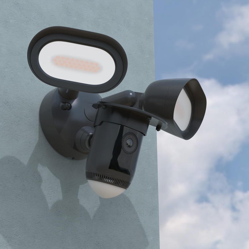 Sun Rain Shade Cover for Ring Floodlight Cam Wired Pro, Black gallery