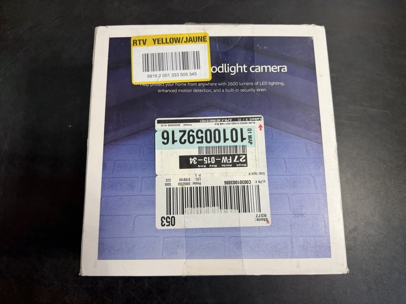 Blink Wired Floodlight Camera Black 2600 Lumens HD Security Camera Open Box gallery