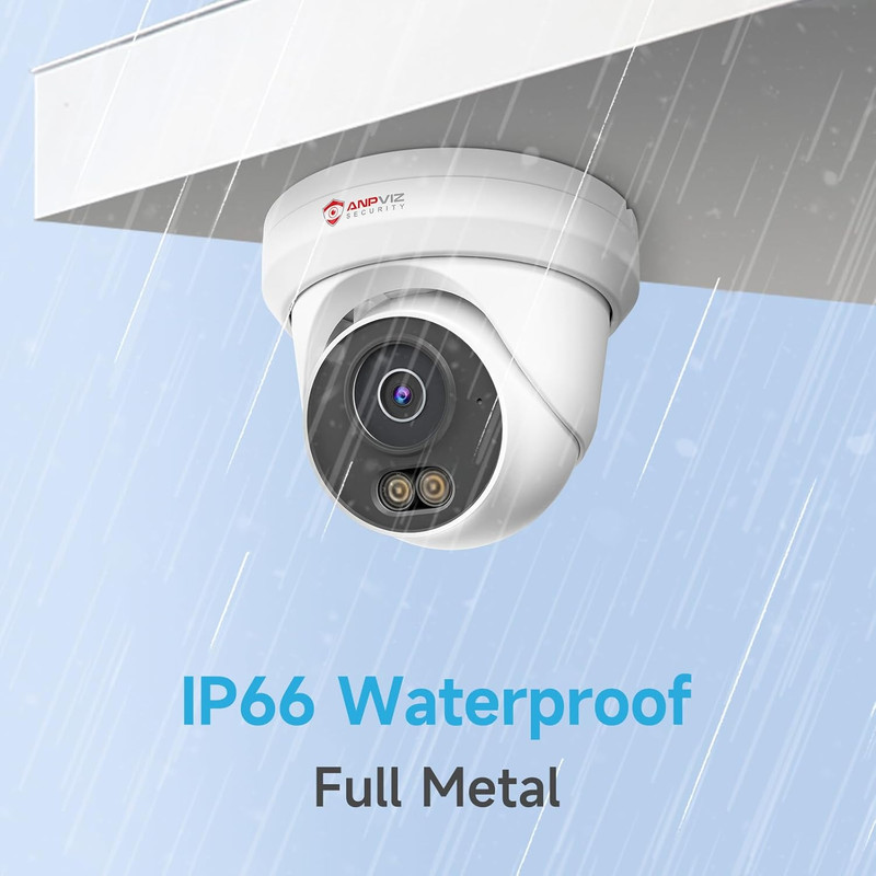 5MP Poe Camera, Full Metal Turret Security IP Camera Outdoor Wired, Smart Dual L gallery