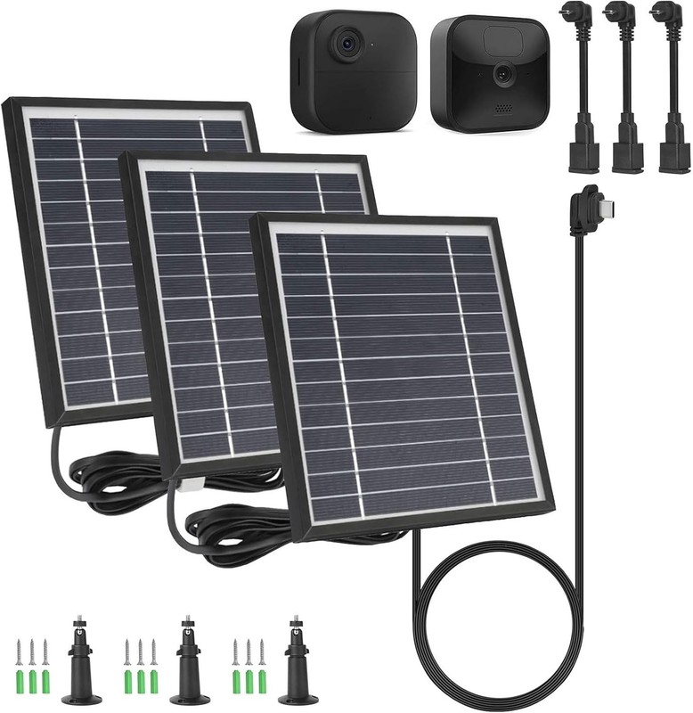 3 Pack Solar Panel Compatible with Blink Outdoor 4 /Blink Outdoor (3rd Gen) XT3