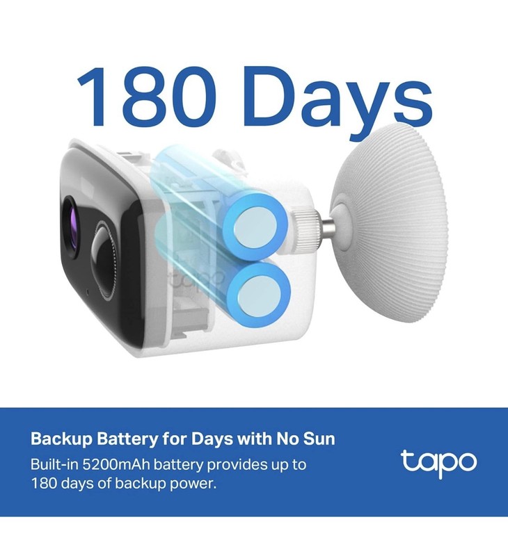 Tp-Link C400 KIT Outdoor Battery Camera W/Solar Panel Base, Wireless, 1080P gallery