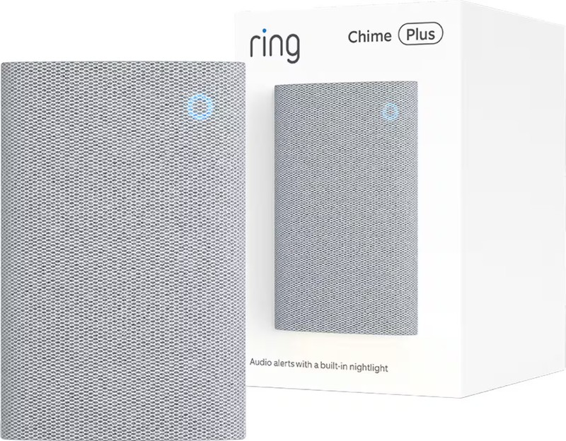 Chime Plus, Crisp, clear audio alerts for select Ring devices, built-in night…