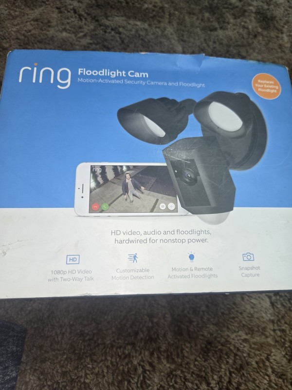 Brand New In Box Ring Floodlight With Security Camera
