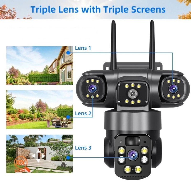 NEW 4K Solar Battery Wireless WiFi Outdoor Pan/Tilt Home Security Camera System gallery