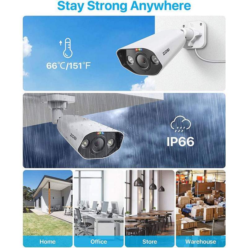 ZG1825E ZG1825A 5MP Poe Wired IP Outdoor Home Security Camera, 2-Way Audio, Only gallery
