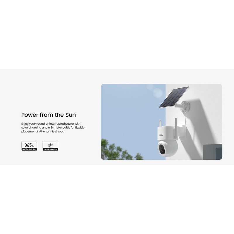 3K 5.0-MP Wi-Fi® Outdoor AI-Smart Solar Security Camera with Panoramic PTZ,... gallery