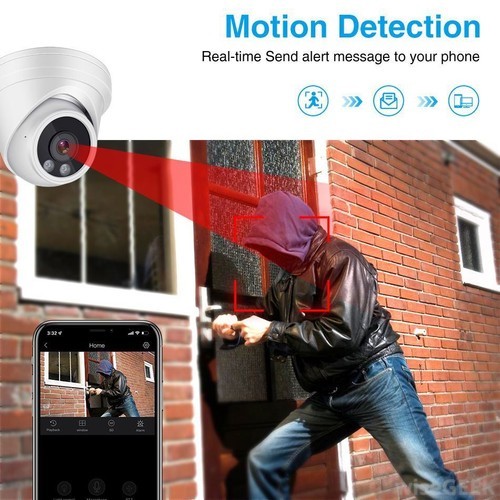 Vikylin 8MP 4K IR PoE Turret Security IP Camera MIC Outdoor/Indoor ONVIF NDAA gallery
