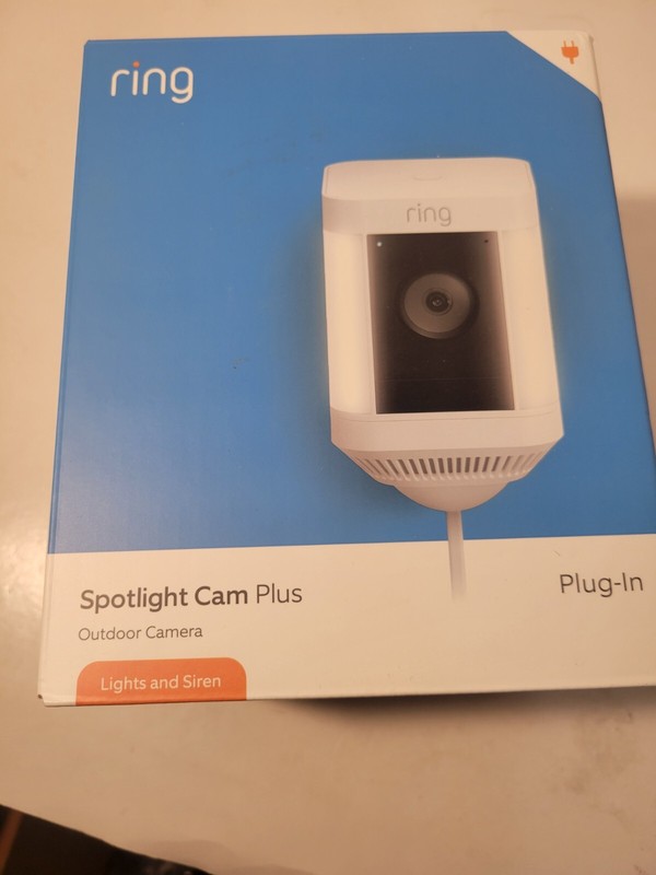 Ring Spotlight Cam Plus Plug-In, Two-Way Talk, Color Night Vision, Siren, White gallery
