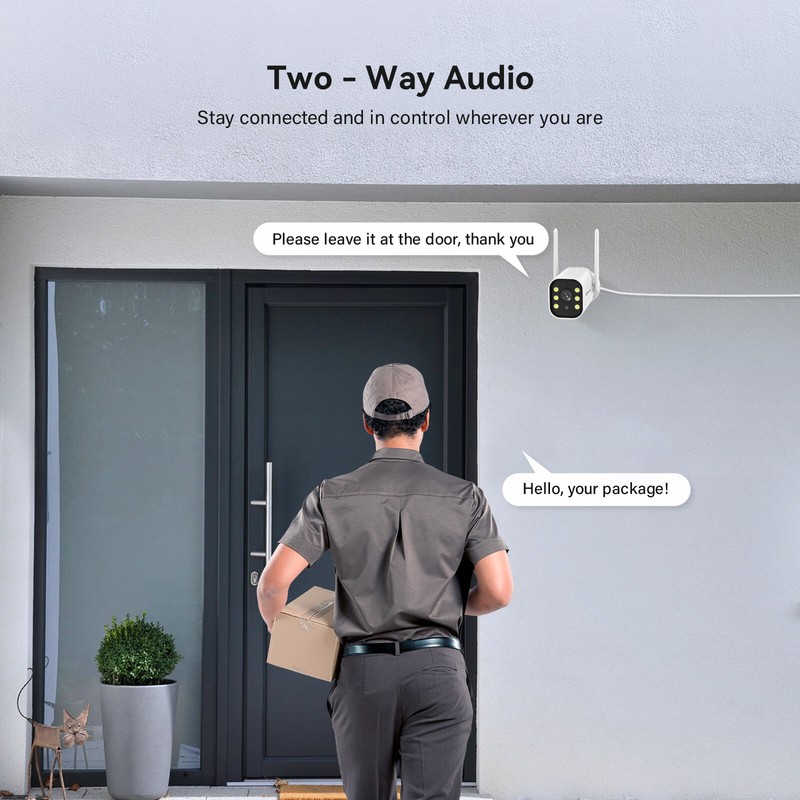 2.4/5G WiFi 3MP Security Camera Wireless Smart Two-Way-Audio Night Vision gallery