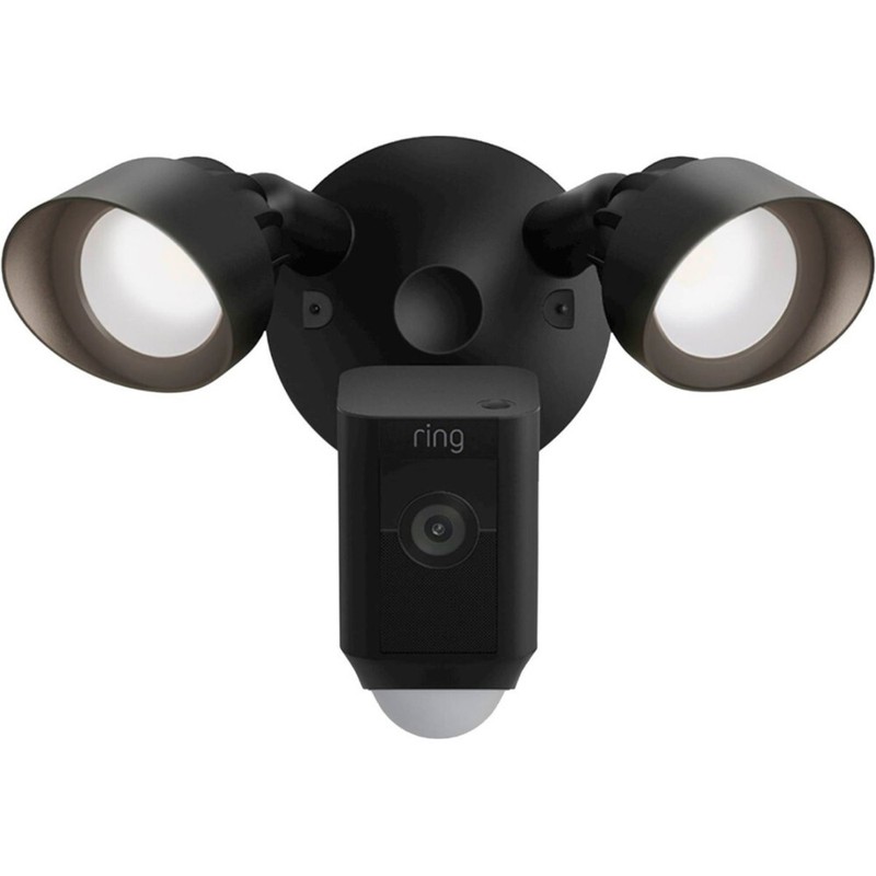 Ring Floodlight Cam Wired Plus 1080p Surveillance Camera w/ Night-Vision-Black